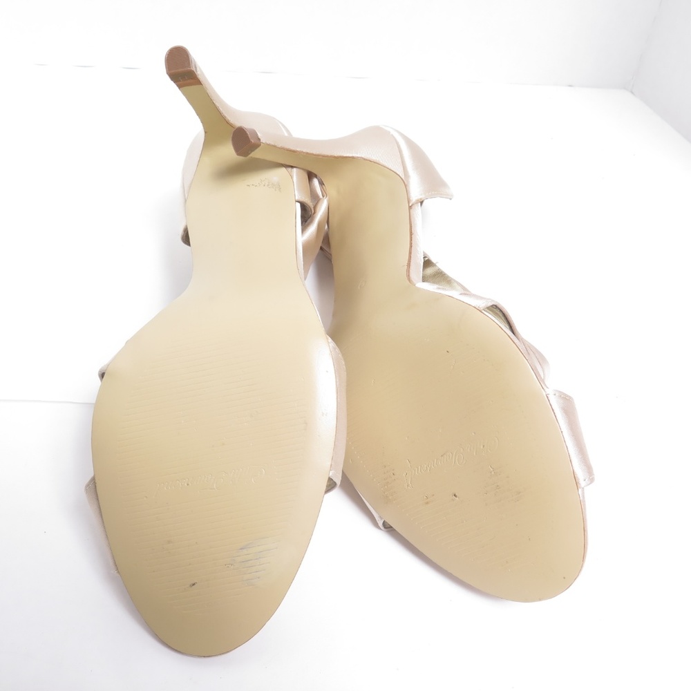 LULU TOWNSEND Satin Champagne High‎ Heel Shoes - Picture 7 of 8